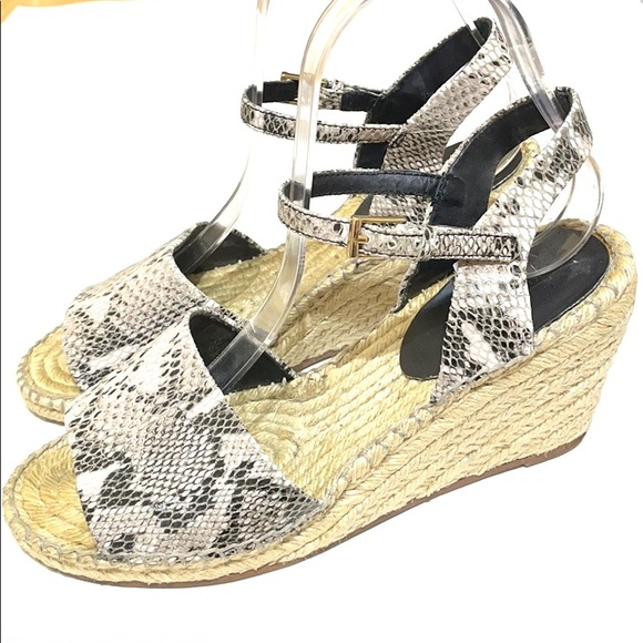 KG Kurt Geiger Naomi Espadrille Snakeskin Wedge 9M - Picture 2 of 13